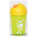 Поильник Baby Team 240 мл с силиконовой трубочкой 5010